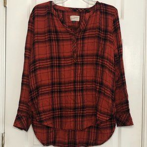 Long sleeve flannal blouse